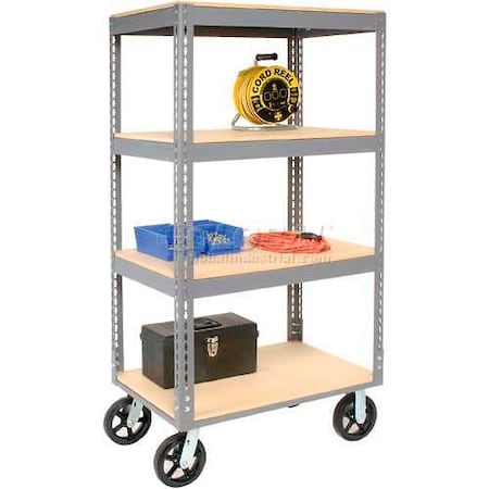 Global Industrial Boltless Shelf Truck, Steel, 36 in L, 24 in W, 68 in H 585417